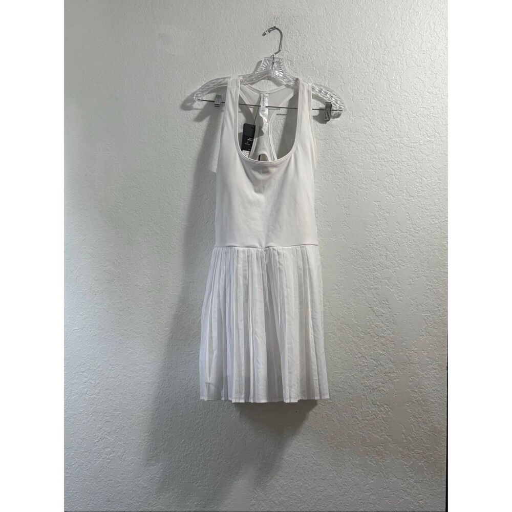 Fabletics white one piece tennis skirt dress gym new‎ with tag L